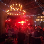 wedding disco in a barn